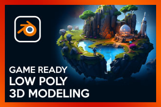 craft game ready low poly 3d models with baked textures
