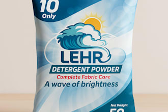 create detergent packaging and label design