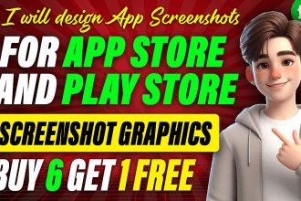 design app screenshots for app store and play store