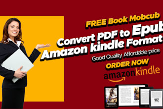 convert PDF to epub and do ebook formatting or cover design