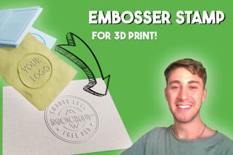 create your own custom embosser stamp for 3d printing