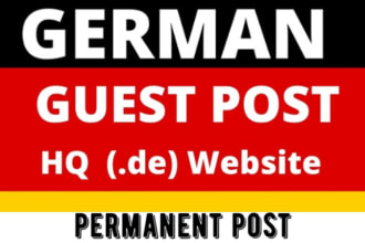 provide expert german backlinks and guest post services