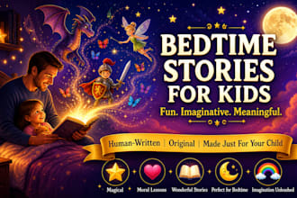 write fun and engaging bedtime stories for kids with meaningful moral lessons
