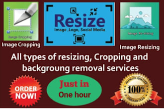 do image resizing, cropping and background removal
