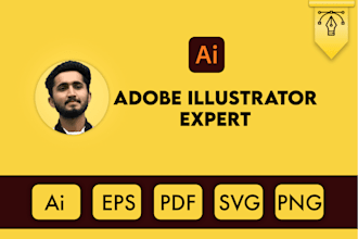 design using adobe illustrator and provide files in svg, ai, eps, and PDF