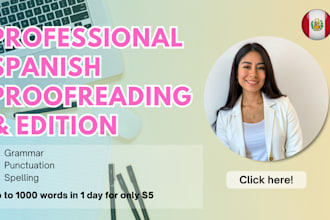 proofread and edit your text in spanish