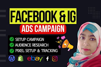 do shopify facebook ads campaign,advertising,marketing manager and instagram ads