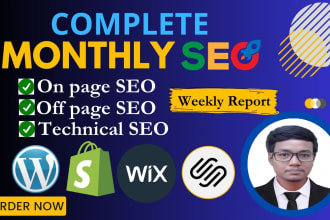 do complete monthly SEO service for google rankings