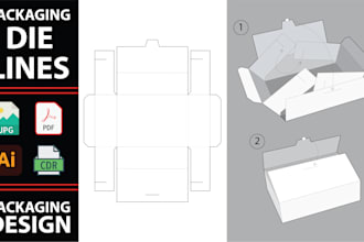make perfect dieline for custom packaging box die cut line