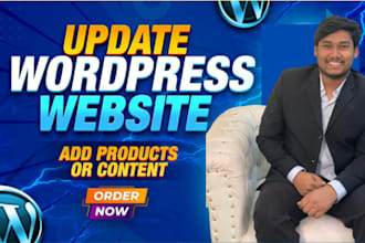 do wordpress update or website  maintenance,add products or content