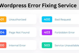 fix 403, 404, 500, 503 critical errors in wordpress website