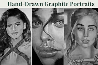 draw a realistic graphite portrait from your photo
