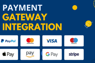 integrate google pay, apple pay, stripe, paypal, and other payment gateways