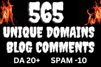 do 565  blog comment dofollow unique domain seo backlinks low obl high auhtority