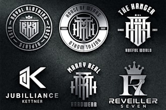 do clothing brand streetwear monogram initial apparel urban logo for your brand