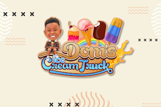 make ice cream logo design as you need at the lowest price