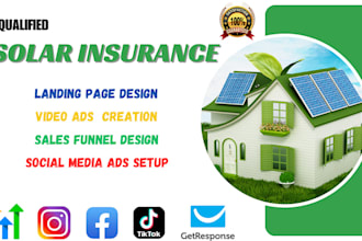 generate fresh solar insurance leads for you via ads setup