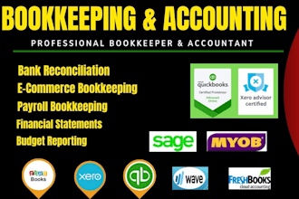 do bookkeeping using xero, fresh books, myob, zoho books