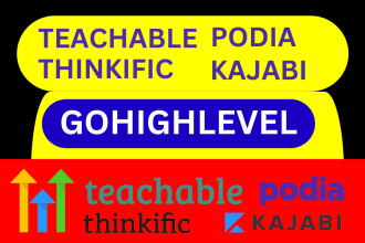 migrate course website to gohighlevel teachable kajabi podia thinkific learndash