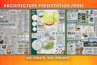 design best architectural photoshop panels, presentation boards and mood boards