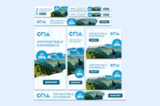 make clean web banner for google ads, shopify, amazon, etc