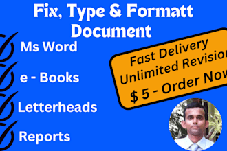 format and fix microsoft word document formatting professionally