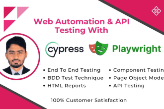 do web automation and API testing with selenium, cypress, and playwright