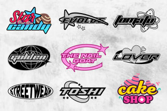 do urban streetwear clothing y2k business brand cattle logo design