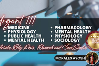 do medicine, public health, and nursing articles and blog posts