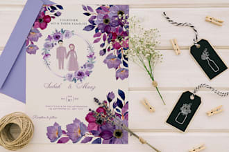 design stunning wedding, invitation and greeting card design