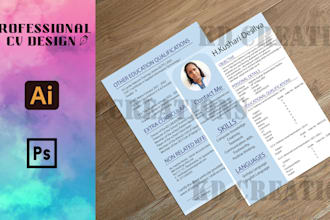 do professional CV designs and resume CV templates