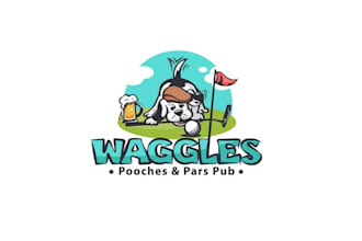 engaging dog bar includes golf simulator games logo