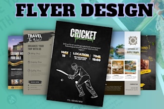 design event, party and business flyers using canva