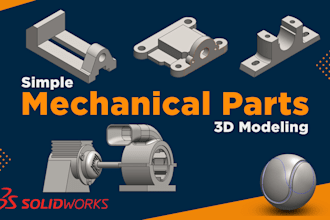 do simple mechanical part 3d modeling using solidworks
