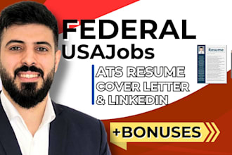 write a professional federal resume for usajobs or US government