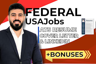 write a professional federal resume for usajobs or US government