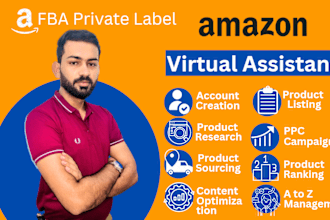 be your expert amazon virtual assistant wholesale, pl fba listing PPC VA