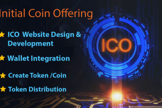 develop ico and smart contracts for trc20 erc20 bep20 polygon token