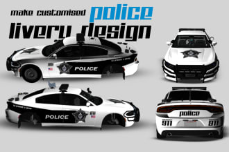 create custom vehicle liveries for gta v, fivem, police, ems