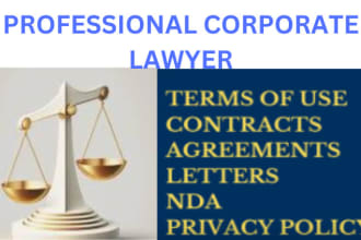 expertly draft legal contract, agreement, nda, contract review and legal letter