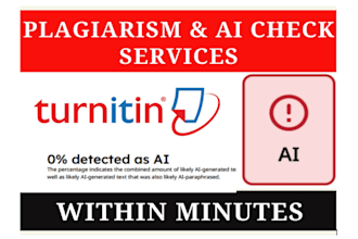 provide urgent plagiarism and ai content percentage reports