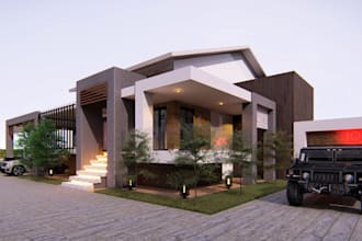 make 3d interior and exterior of residential house