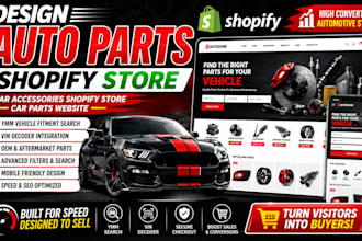 design auto parts shopify store car accessories shopify store, car parts website