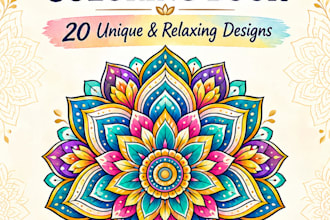 design unique mandala coloring book