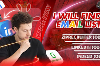 collect high quality recruitment leads from ziprecruiter, linkedin and indeed