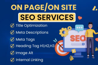 optimize meta description or title or tags and internal linking for onsite SEO
