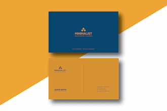 design professional and minimalist business cards