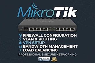configure mikrotik router, routeros, VPN, and firewall