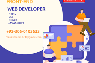 design react website landing pages front end developer