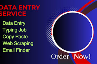 do web scraping, email finder, typing job